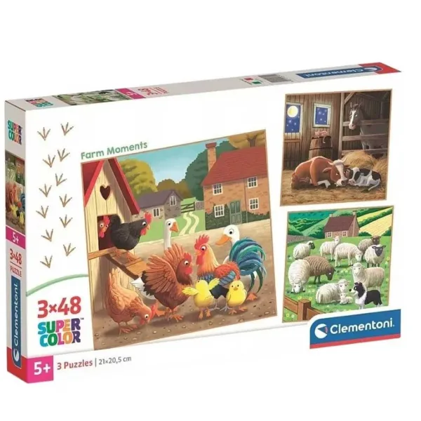 Farm Momente 3x48 Teile Super Color Puzzle - Clementoni Bild 1