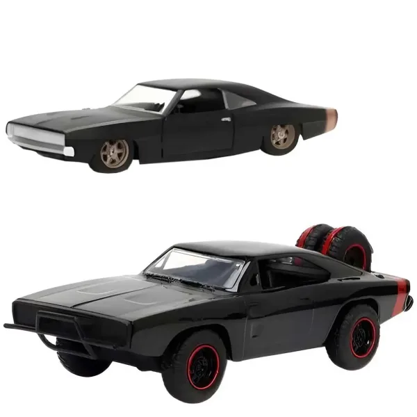 Fast & Furious: Dom Toretto Dodge Charger R/T 1970 & Dodge Charger Widebody 1968 Metallauto 2er-Pack 1/32 Maßstab 13cm - Jada Toys Bild 2