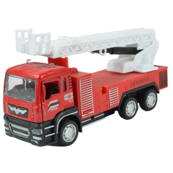 Feuerwehrwagen: Rückzieh-Feuerwehr-LKW in zwei Varianten, 14 cm Bild 5