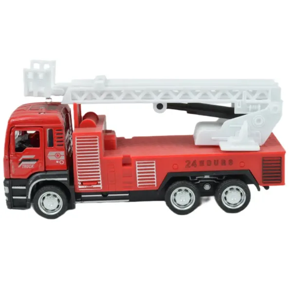 Feuerwehrwagen: Rückzieh-Feuerwehr-LKW in zwei Varianten, 14 cm Bild 6