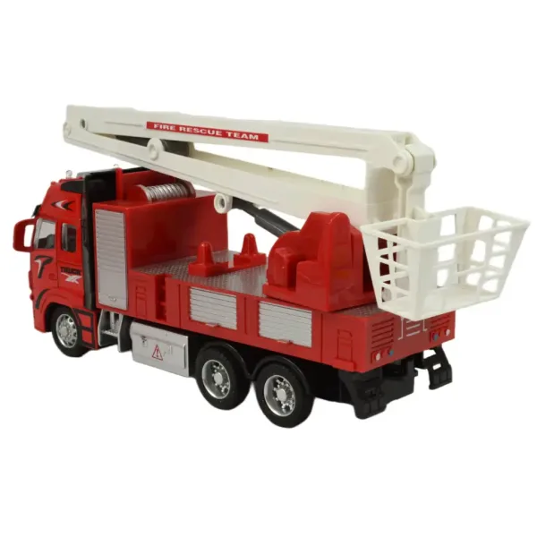 Feuerwehrwagen: Schwungrad-Kran-Feuerwehrfahrzeug mit Licht und Ton 20cm Bild 3