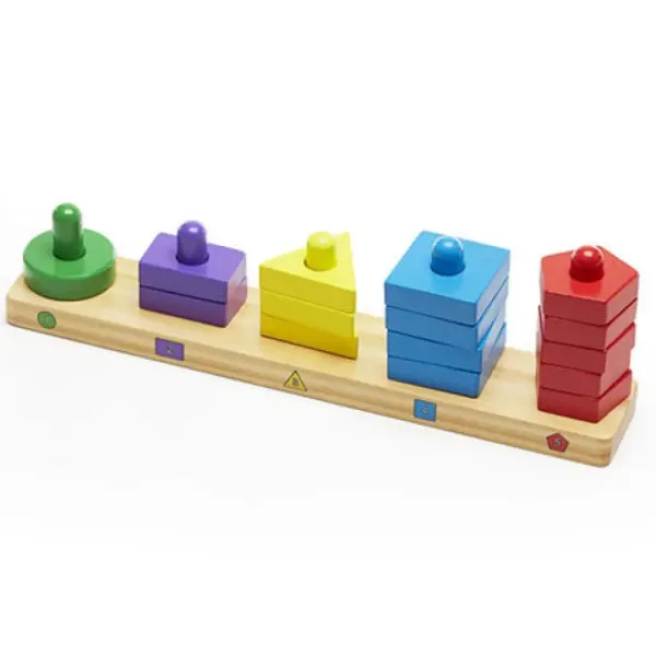 Formensortier-Turmbauspiel aus Holz - Melissa & Doug Bild 2