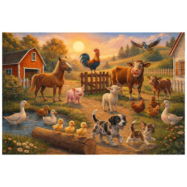 Freunde auf dem Bauernhof 100-teiliges Puzzle - Trefl Bild 2