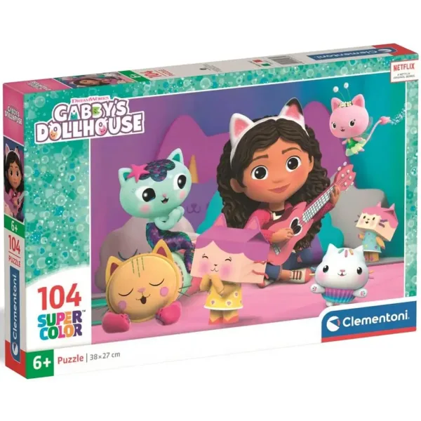 Gabi Puppenhaus: Super Color Puzzle 104 Teile - Clementoni Bild 1