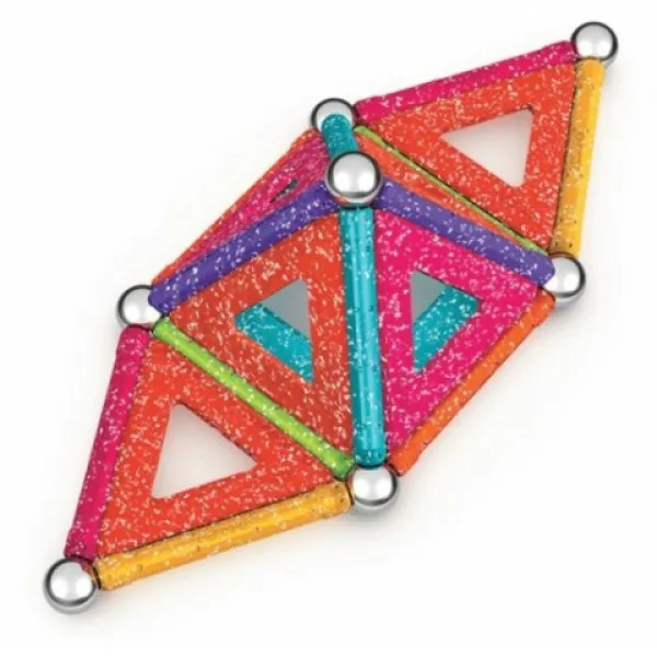 Geomag Glitter-Panels 35 Stück glitzerndes magnetisches Konstruktionsspielzeug Bild 2