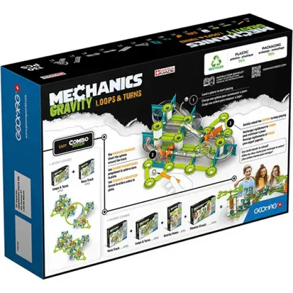 Geomag Mechanics Gravity Loops magnetisches Konstruktionsspielzeug 130-teilig Bild 2
