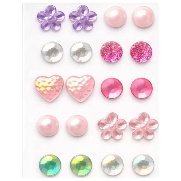 Luna: Glammy Gloss glitzernder Nagellack Geschenkeset mit Haarschmuck und Nageldekorationen 17 Stück Bild 2