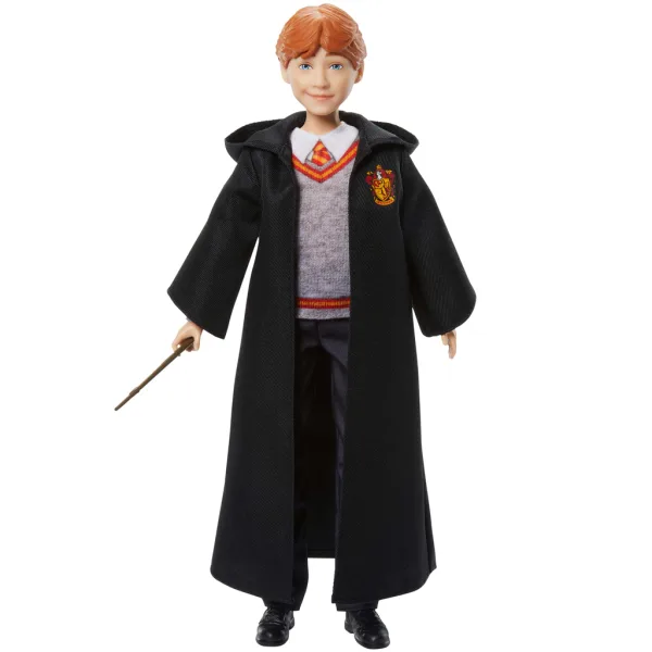 Harry Potter: Ron Weasley Puppe im Umhang mit Zauberstab - Mattel Bild 2