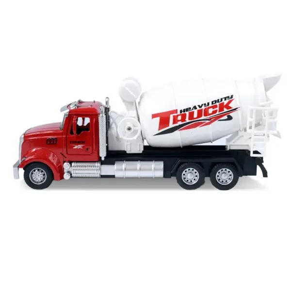 Heavy Duty Truck: Rückziehbares Metall-Betonmischer-LKW-Modell mit öffnenden Türen und drehbarer Trommel 1/36 Bild 4