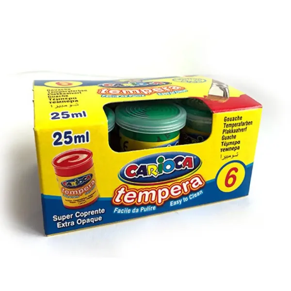 Hellgrüne Temperafarbe im Tiegel 6 x 35 g - Carioca Bild 2