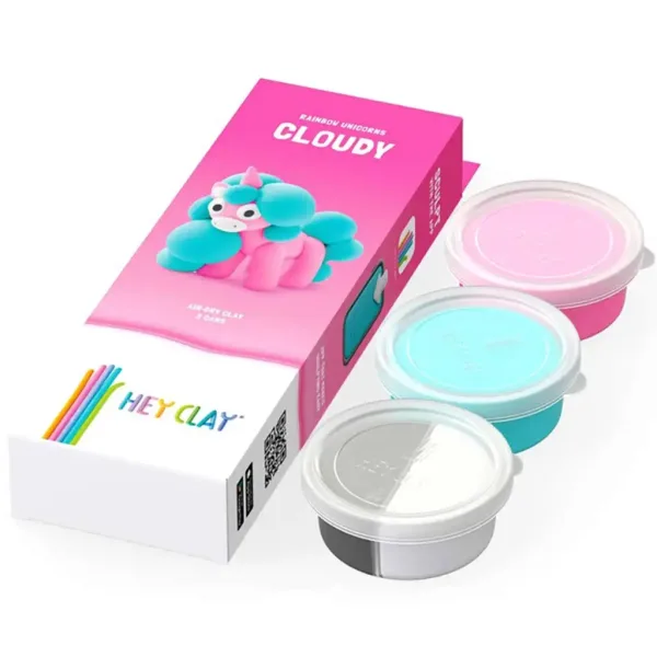 Hey Clay: Flauschige pinke Einhornfigur Knetset Bild 2