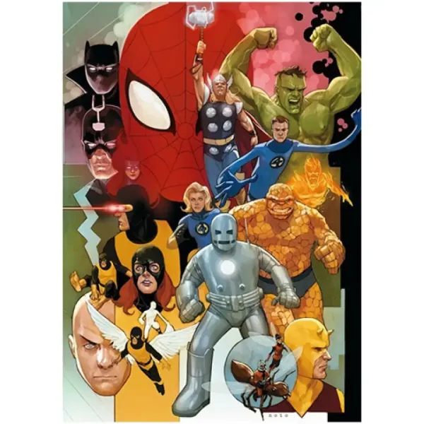 Hochwertige Kollektion: Marvel Superhelden der 80er Jahre 1000 Teile Premium HQC Puzzle 69x50cm - Clementoni Bild 2