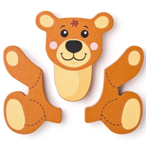 Holz 4-teiliges Puppenpuzzle - Woodyland Bild 3