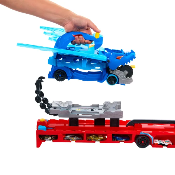 Hot Wheels City: Drachenfahrzeug Auto-Transporter - Mattel Bild 3
