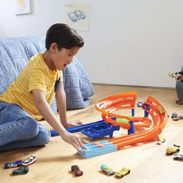Hot Wheels: Doppelte Rennstrecke mit 2 Rennwagen - Mattel Bild 6