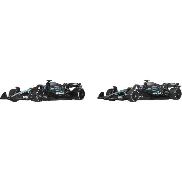Hot Wheels F1 Kleinwagen 2er Pack - Mercedes: Antonelli + Russell - Mattel Bild 2