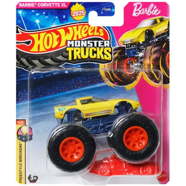 Hot Wheels Monster Trucks: Barbie Corvette XL Spielzeugauto 1/64 - Mattel Bild 1
