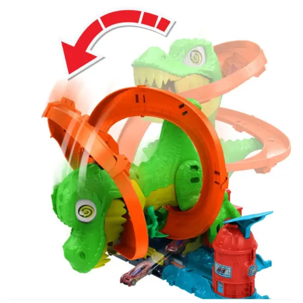 Hot Wheels: T-Rex Angriff Rennbahnset - Mattel Bild 3