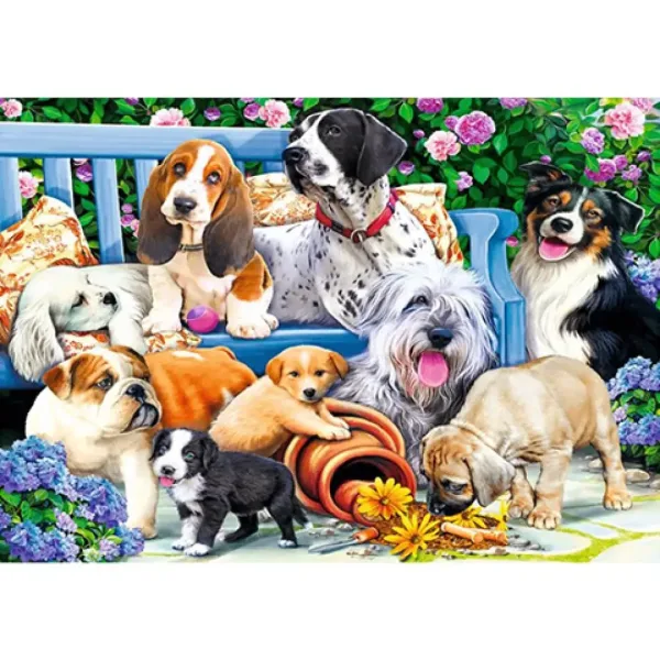 Hunde im Park 1000 Teile Puzzle - Trefl Bild 2