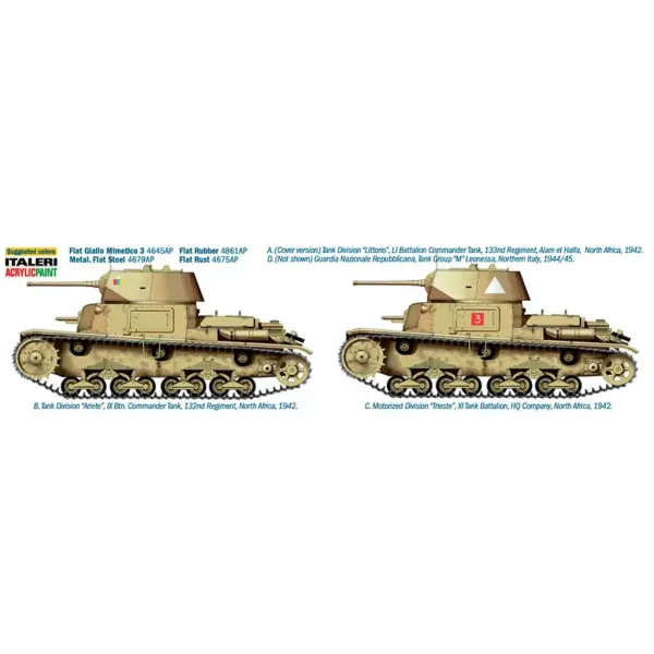 Italeri 1/35 Carro Armato M14/41 I Serie Panzer Modellbausatz Bild 3