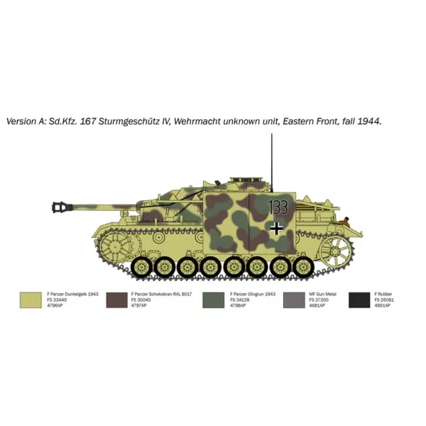 Italeri 1/35 Sd.Kfz. 167 Sturmgeschütz IV Sturmgeschütz Modellbausatz Bild 3