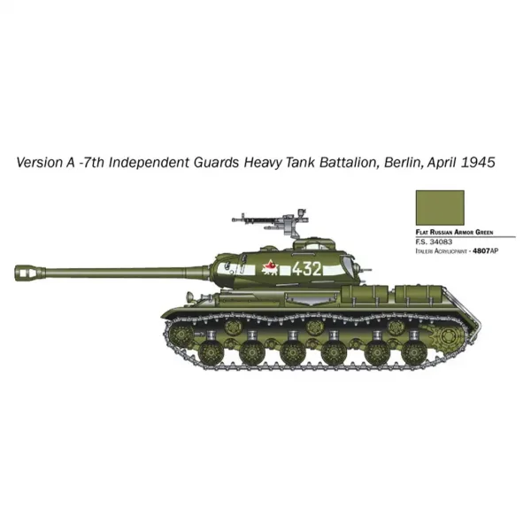 Italeri 1/56 JS2 Stalin Panzer Modellbausatz Bild 3