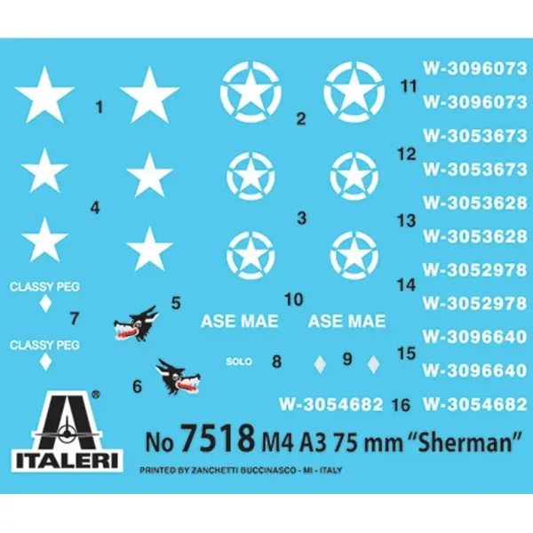 Italeri 1/72 M4A3 75mm Sherman Panzer 2er Modellbausatz-Set Bild 2
