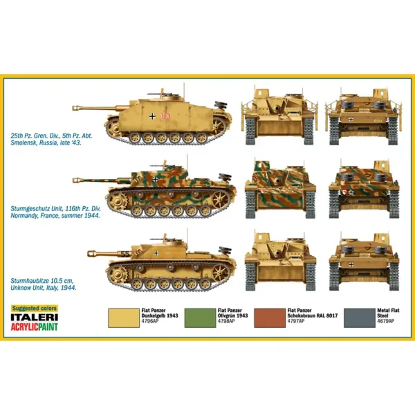 Italeri 1/72 Sturmgeschütz III 2-teiliger Modellbausatz Bild 3