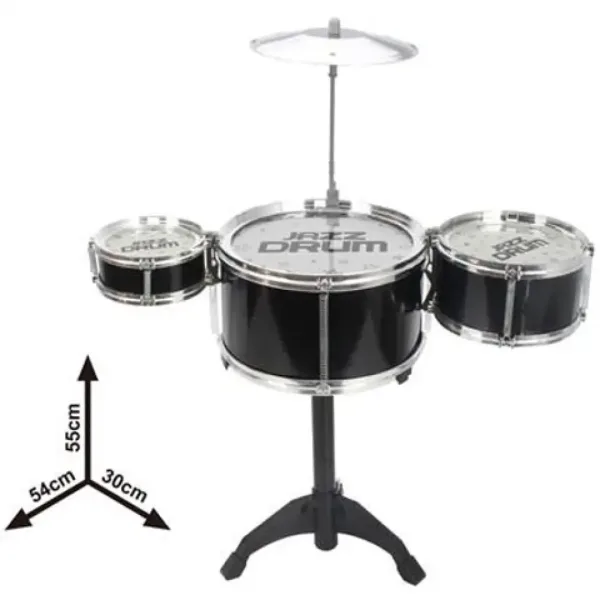 Jazz Drum Ständer 4-teiliges schwarzes Schlagzeug-Spielset Bild 2