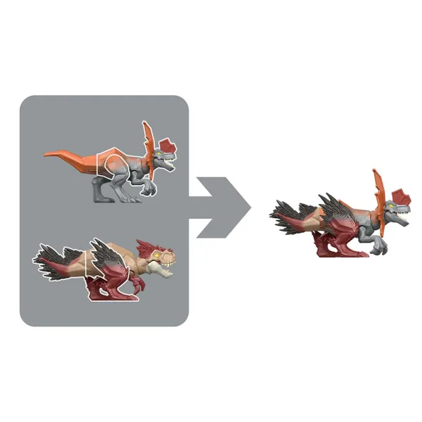 Jurassic World: Mayhem Mix-Ups DIY Mutanten-Dino Dilophosaurus - Mattel Bild 2