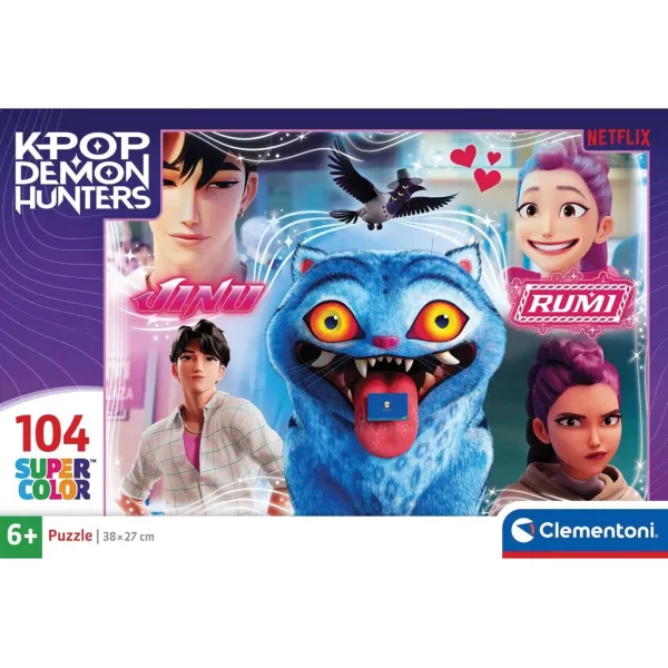 K-Pop Dämonenjäger Derpy und Freunde 104-teiliges SuperColor Puzzle – Clementoni Bild 1
