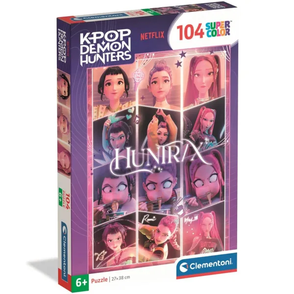 K-Pop Dämonenjäger Huntrix SuperColor Puzzle 104 Teile – Clementoni Bild 1