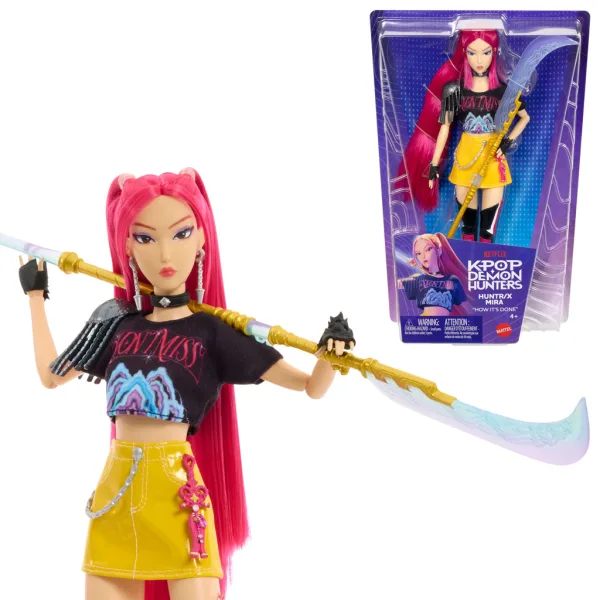 K-Pop Dämonjäger: Mira Modepuppe mit Waffe – Mattel Bild 2