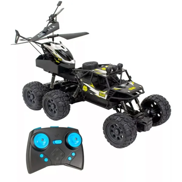 KOO: Kokan 052 Fernbedienung Geländewagen und Hubschrauber 2-in-1 Spielset mit LED-Beleuchtung Bild 2
