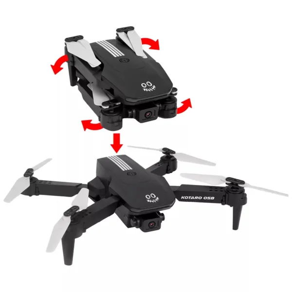KOO: Kotaro 058 zusammenklappbarer Fernbedienungsdrone mit Doppelkameras und LED-Beleuchtung Bild 3