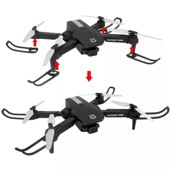KOO: Kotaro 058 zusammenklappbarer Fernbedienungsdrone mit Doppelkameras und LED-Beleuchtung Bild 5