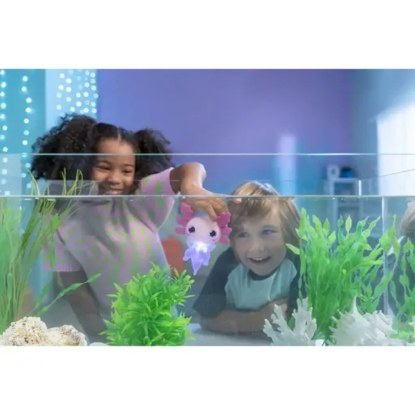 Let’s Glo Axolotl leuchtender Wasserfreund in rosa Farbe Bild 3