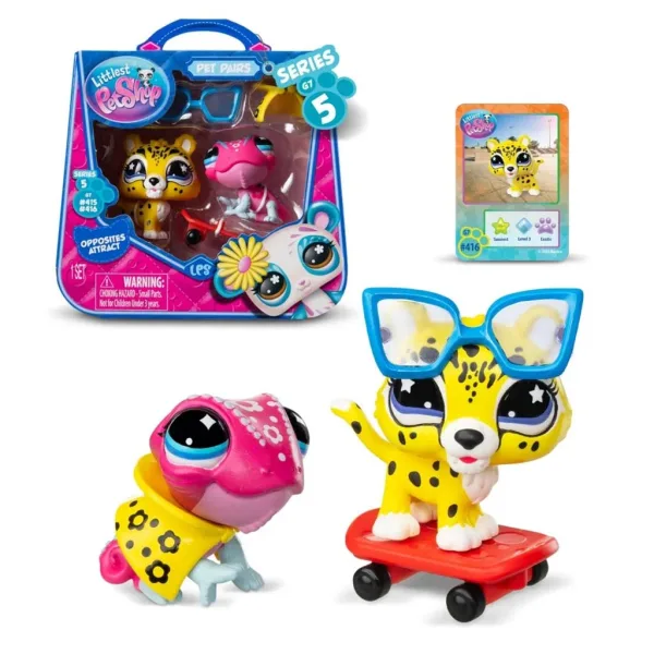 Littlest Pet Shop: Doppeltes Haustierfiguren-Paket S5 - Chamäleon und Jaguar Bild 2