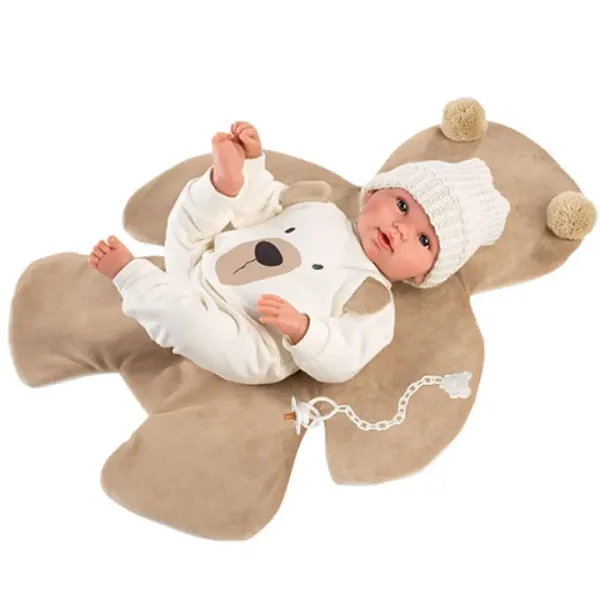 Llorens: Neugeborenes 36 cm weinendes Baby in Bärenkleidung Bild 1