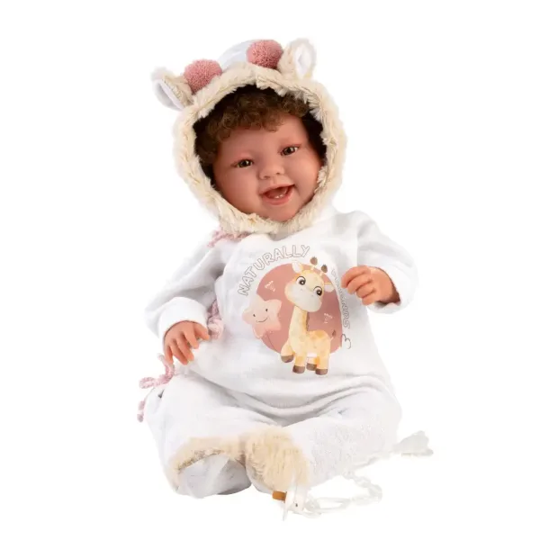 Llorens: Tala Sonrisas 44cm Neugeborenes Baby mit Geräusch in Giraffenkleidung Bild 4