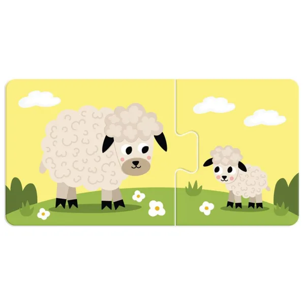 Luna: Mein erstes Puzzle – Tiermütter und ihre Jungen 10x2 Teile Paarungsentwicklungs-Puzzle Bild 2