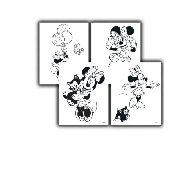 Luna: Minnie Maus Malbuch, mit Aufklebern und 6 Filzstiften Bild 3