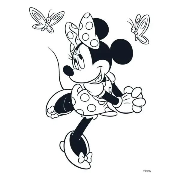 Luna: Minnie Maus Malbuch, mit Aufklebern und 6 Filzstiften Bild 4
