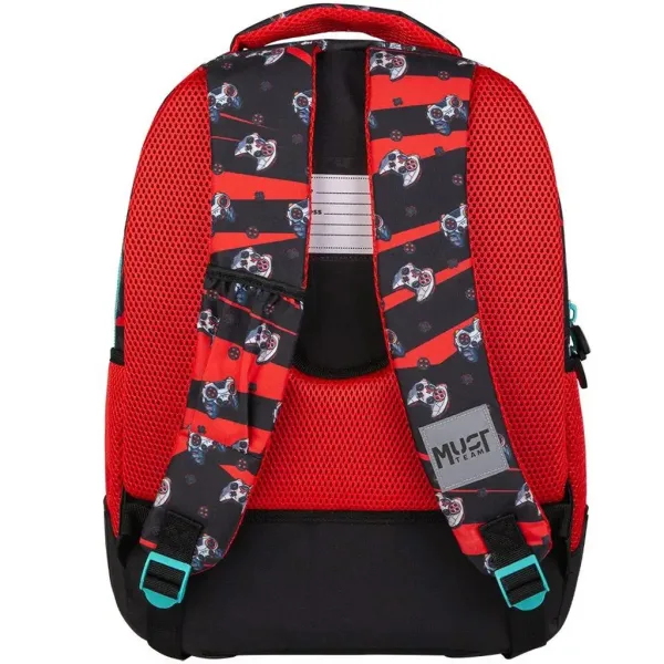 Luna: Must Team Gamer abgerundeter 3-Fächer-Schulranzen, Rucksack 32x18x43cm Bild 2
