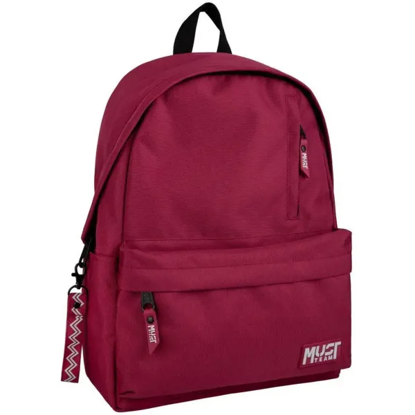 Luna: Must Team Monochrome bordeauxfarbene Schultasche, Rucksack 32x17x42cm Bild 1
