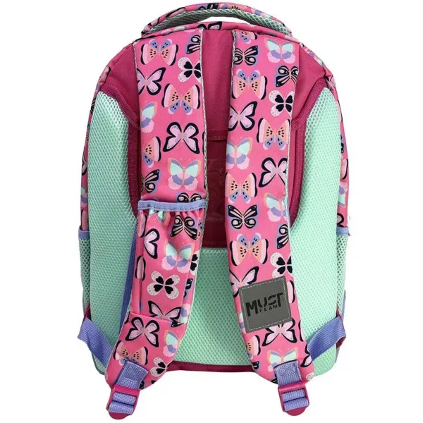 Luna: Must Team Schultasche mit Schmetterling, abgerundet, 3 Fächer, Rucksack 32x18x43cm Bild 2