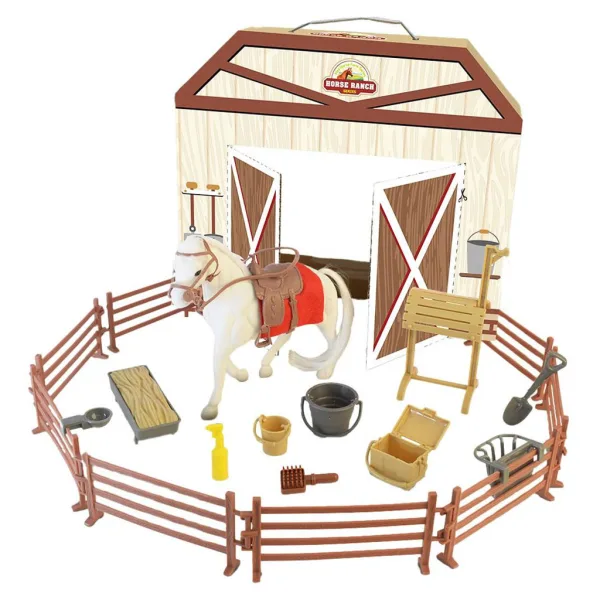 Luna: Pferdehof Spielzeugfigurenset mit Stall und Zubehör Bild 2