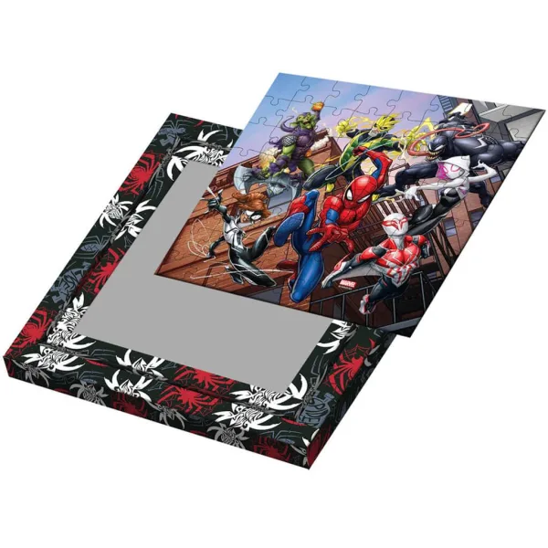 Luna: Spider-Man 2-in-1 64-teiliges Rahmenpuzzle zum Ausmalen Bild 2
