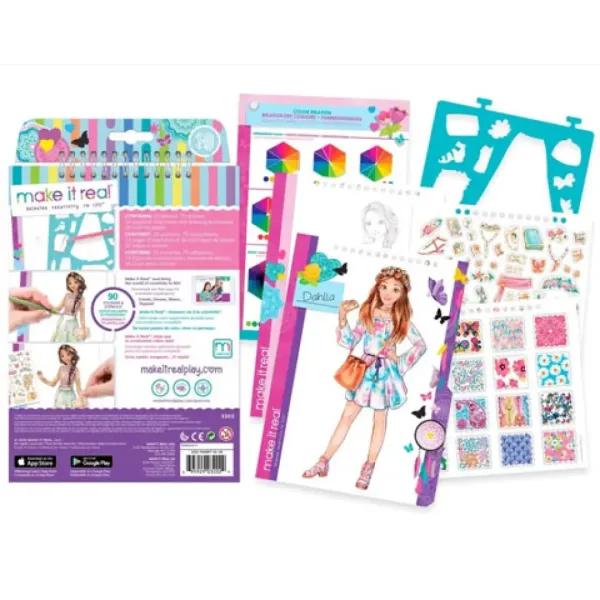 Make it Real: Modedesigner Skizzenbuch mit Zubehör - Romantische Kleider Bild 2