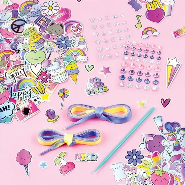 Make It Real: Sticker Chic Schuhdekoration - Der modische Weg des Regenbogens Bild 3
